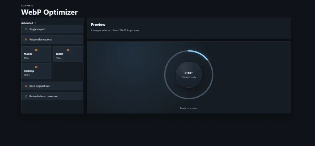 Compixio - Interface